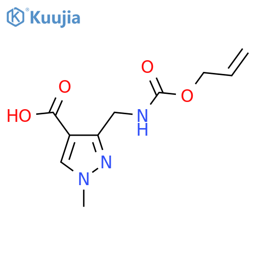 1-methyl-3-({(prop-2-en-1-yloxy)carbonylamino}methyl)-1H-pyrazole-4-carboxylic acid structure