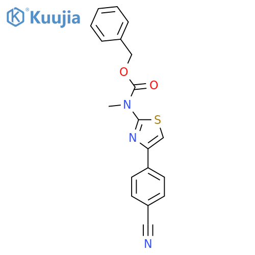 benzyl N-4-(4-cyanophenyl)-1,3-thiazol-2-yl-N-methylcarbamate structure