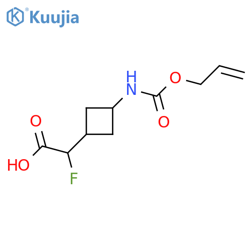 2-fluoro-2-(3-{(prop-2-en-1-yloxy)carbonylamino}cyclobutyl)acetic acid structure
