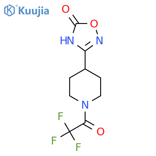 2,2,2-trifluoro-1-4-(5-hydroxy-1,2,4-oxadiazol-3-yl)piperidin-1-ylethan-1-one structure
