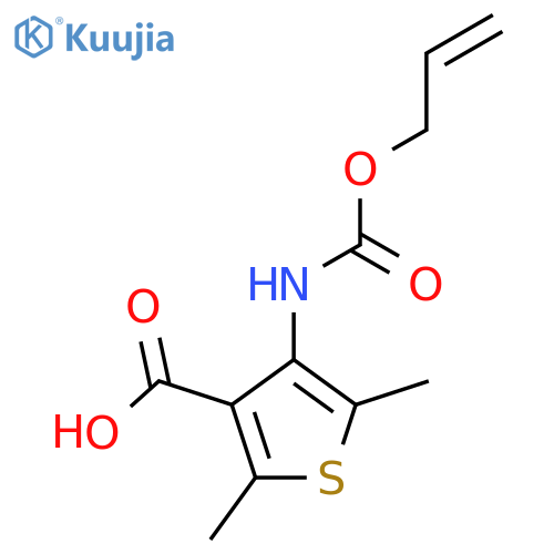 2,5-dimethyl-4-{(prop-2-en-1-yloxy)carbonylamino}thiophene-3-carboxylic acid structure