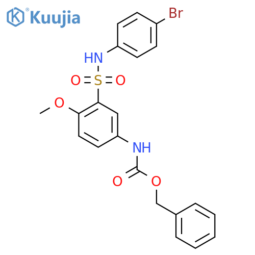 benzyl N-{3-(4-bromophenyl)sulfamoyl-4-methoxyphenyl}carbamate structure