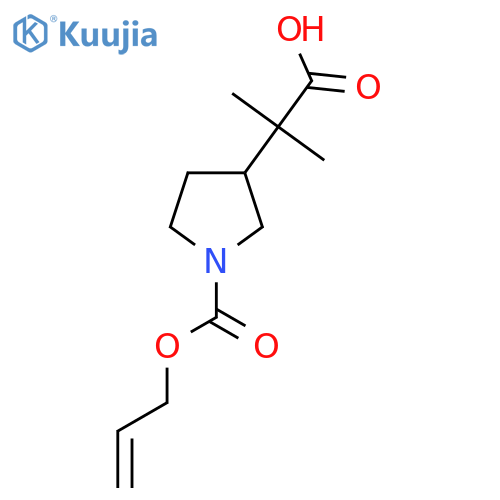 2-methyl-2-{1-(prop-2-en-1-yloxy)carbonylpyrrolidin-3-yl}propanoic acid structure