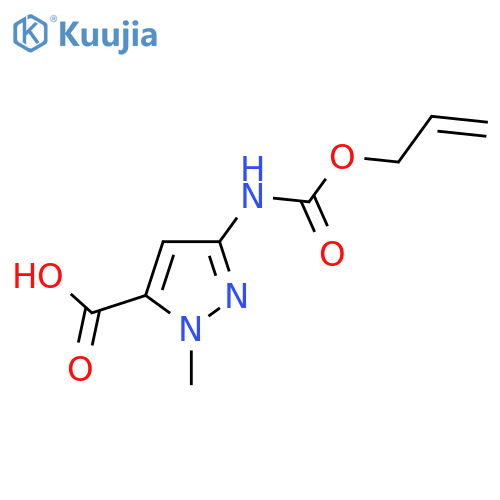 1-methyl-3-{(prop-2-en-1-yloxy)carbonylamino}-1H-pyrazole-5-carboxylic acid structure