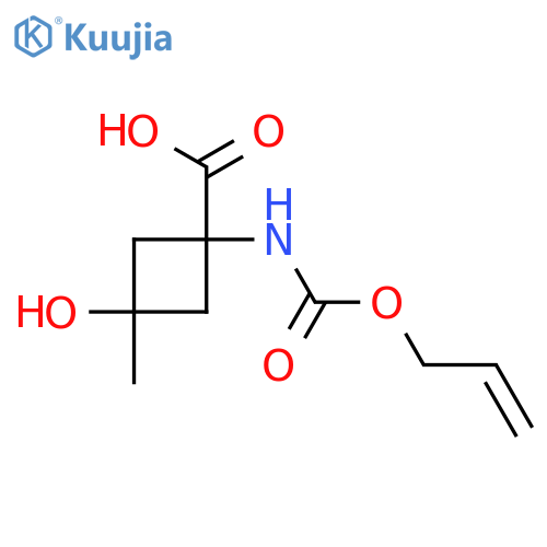 (1r,3s)-3-Hydroxy-3-methyl-1-{[(prop-2-en-1-yloxy)carbonyl]amino}cyclobutane-1-carboxylic acid structure