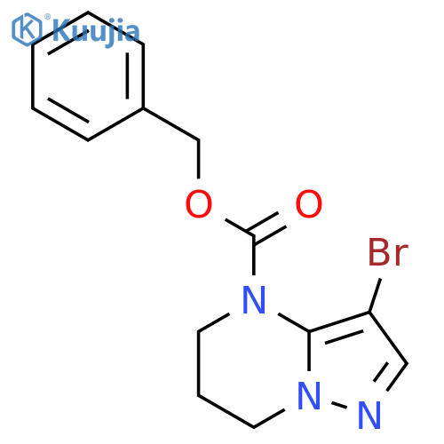 benzyl 3-bromo-4H,5H,6H,7H-pyrazolo1,5-apyrimidine-4-carboxylate structure