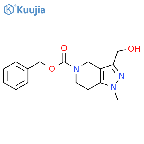 benzyl 3-(hydroxymethyl)-1-methyl-1H,4H,5H,6H,7H-pyrazolo4,3-cpyridine-5-carboxylate structure