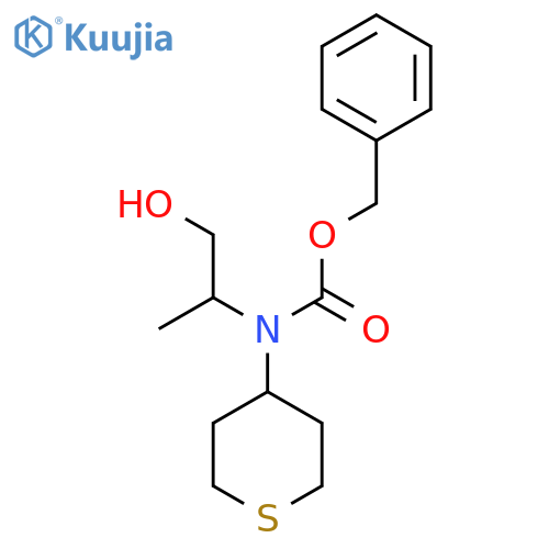benzyl N-(1-hydroxypropan-2-yl)-N-(thian-4-yl)carbamate structure