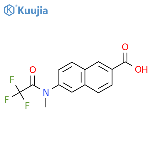 6-(2,2,2-trifluoro-N-methylacetamido)naphthalene-2-carboxylic acid structure