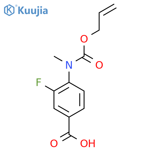 3-fluoro-4-{methyl(prop-2-en-1-yloxy)carbonylamino}benzoic acid structure