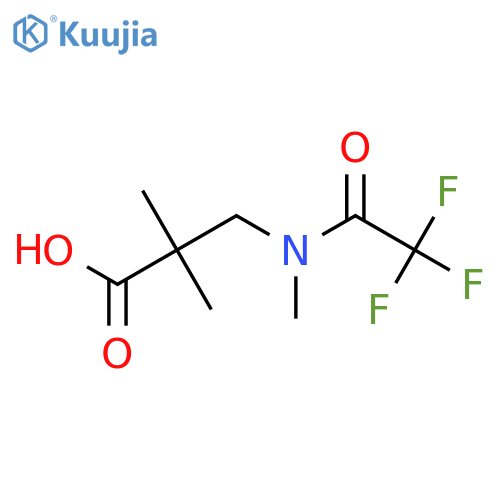 2,2-dimethyl-3-(2,2,2-trifluoro-N-methylacetamido)propanoic acid structure