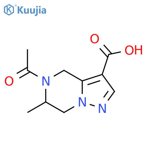 5-acetyl-6-methyl-4H,5H,6H,7H-pyrazolo1,5-apyrazine-3-carboxylic acid structure
