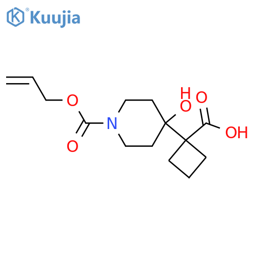 1-{4-hydroxy-1-(prop-2-en-1-yloxy)carbonylpiperidin-4-yl}cyclobutane-1-carboxylic acid structure