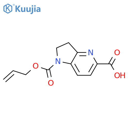 1-[(prop-2-en-1-yloxy)carbonyl]-1H,2H,3H-pyrrolo[3,2-b]pyridine-5-carboxylic acid structure