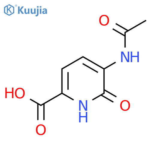 5-Acetamido-6-hydroxypyridine-2-carboxylic acid structure