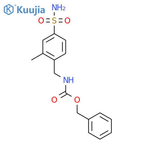 benzyl N-(2-methyl-4-sulfamoylphenyl)methylcarbamate structure