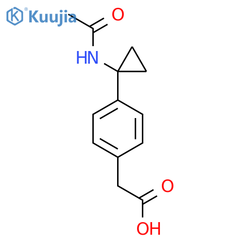 2-4-(1-acetamidocyclopropyl)phenylacetic acid structure