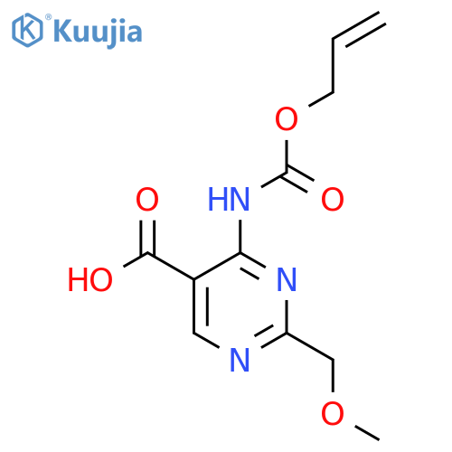 2-(methoxymethyl)-4-{(prop-2-en-1-yloxy)carbonylamino}pyrimidine-5-carboxylic acid structure