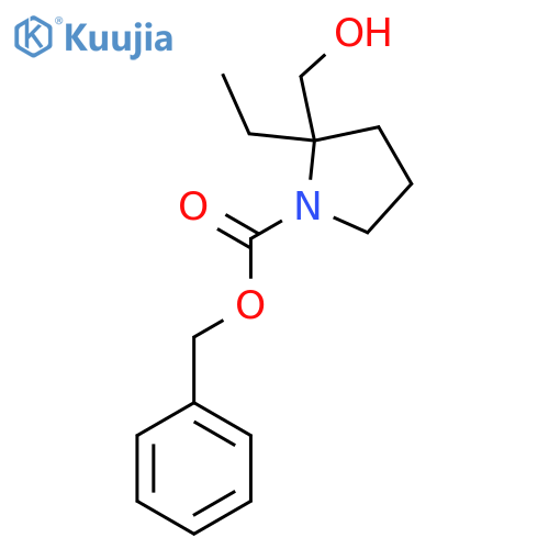 Benzyl 2-ethyl-2-(hydroxymethyl)pyrrolidine-1-carboxylate structure