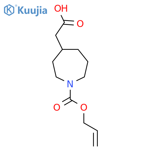 2-{1-(prop-2-en-1-yloxy)carbonylazepan-4-yl}acetic acid structure