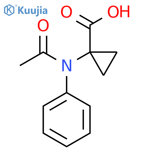 1-(N-phenylacetamido)cyclopropane-1-carboxylic acid structure