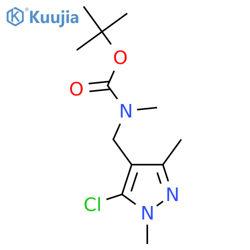 tert-butyl N-[(5-chloro-1,3-dimethyl-1H-pyrazol-4-yl)methyl]-N-methylcarbamate structure