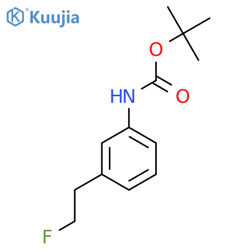 tert-butyl N-3-(2-fluoroethyl)phenylcarbamate structure