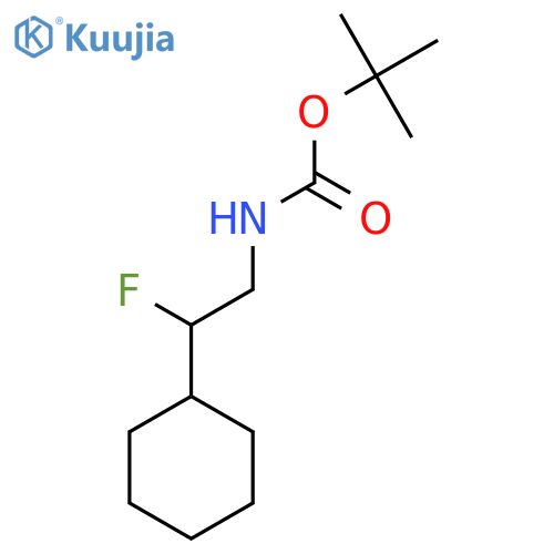 tert-butyl N-(2-cyclohexyl-2-fluoroethyl)carbamate structure