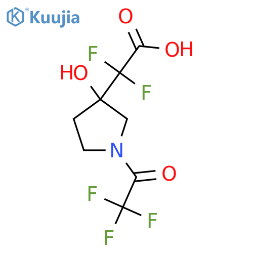 2,2-Difluoro-2-[3-hydroxy-1-(2,2,2-trifluoroacetyl)pyrrolidin-3-yl]acetic acid structure