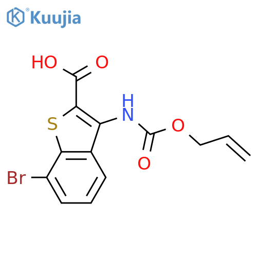 7-bromo-3-{(prop-2-en-1-yloxy)carbonylamino}-1-benzothiophene-2-carboxylic acid structure