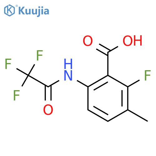 2-Fluoro-3-methyl-6-(2,2,2-trifluoroacetamido)benzoic acid structure