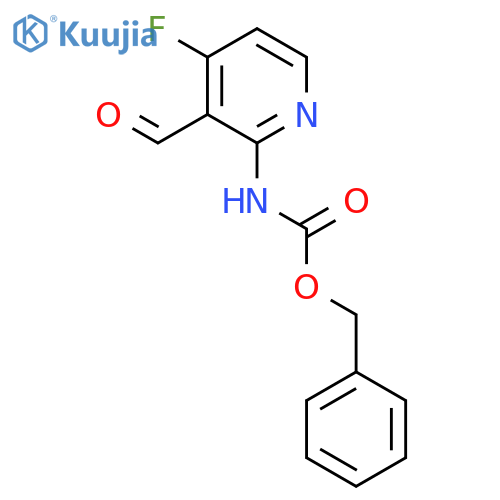 benzyl N-(4-fluoro-3-formylpyridin-2-yl)carbamate structure