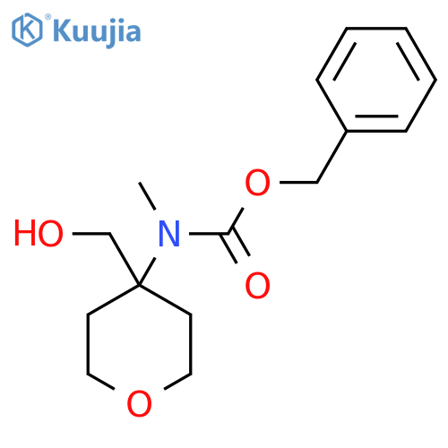 benzyl N-[4-(hydroxymethyl)oxan-4-yl]-N-methylcarbamate structure