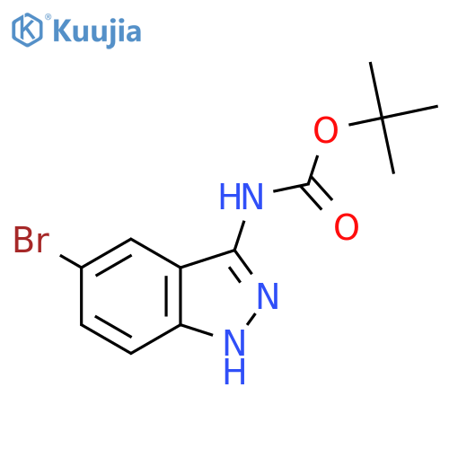 tert-butyl N-(5-bromo-1H-indazol-3-yl)carbamate structure