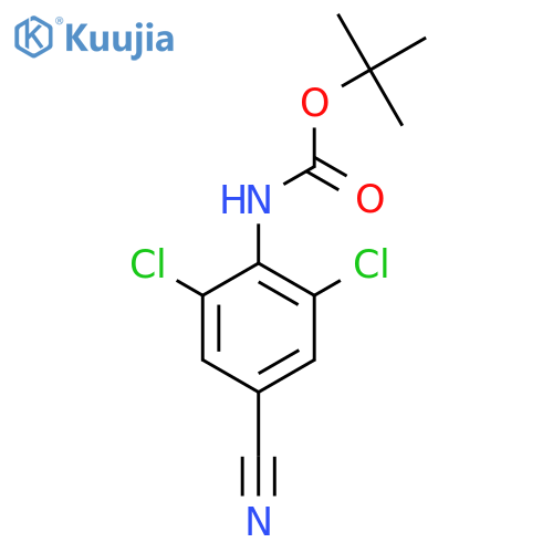 tert-butyl N-(2,6-dichloro-4-cyanophenyl)carbamate structure