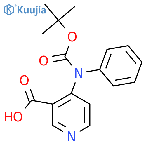 4-{[(Tert-butoxy)carbonyl](phenyl)amino}pyridine-3-carboxylic acid structure