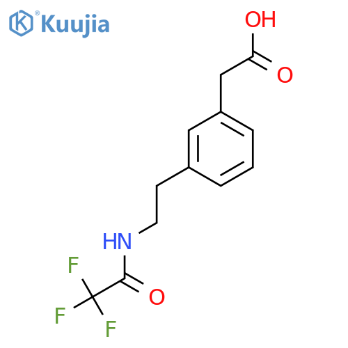 2-{3-[2-(2,2,2-Trifluoroacetamido)ethyl]phenyl}acetic acid structure