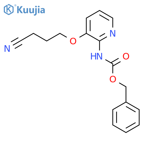 benzyl N-3-(3-cyanopropoxy)pyridin-2-ylcarbamate structure