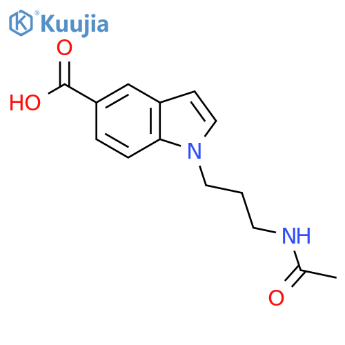 1-(3-acetamidopropyl)-1H-indole-5-carboxylic acid structure