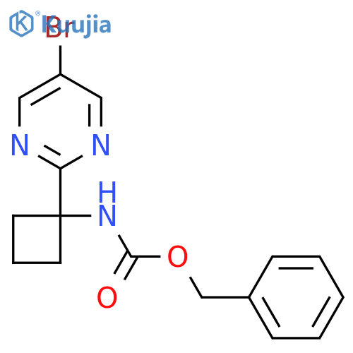 benzyl N-1-(5-bromopyrimidin-2-yl)cyclobutylcarbamate structure