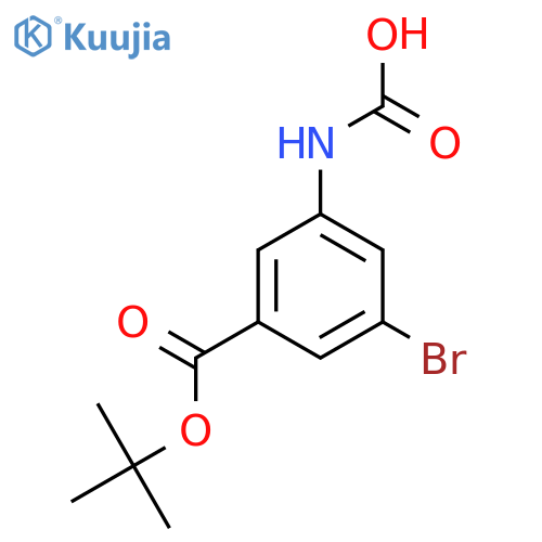 {3-bromo-5-(tert-butoxy)carbonylphenyl}carbamic acid structure
