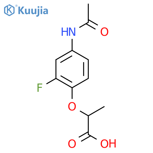 2-(4-Acetamido-2-fluorophenoxy)propanoic acid structure