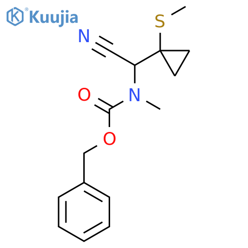 benzyl N-{cyano1-(methylsulfanyl)cyclopropylmethyl}-N-methylcarbamate structure