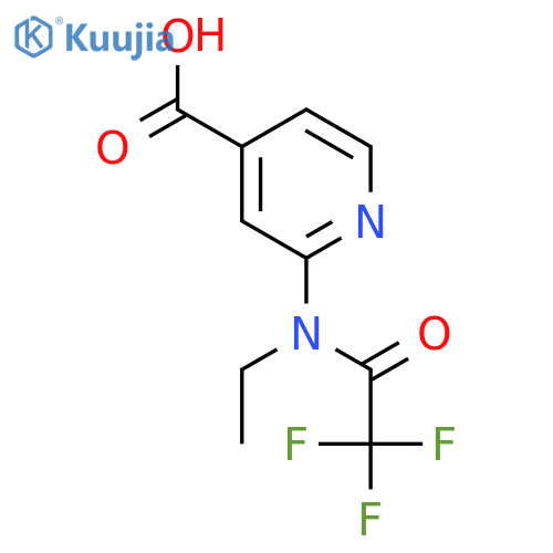 2-(N-ethyl-2,2,2-trifluoroacetamido)pyridine-4-carboxylic acid structure