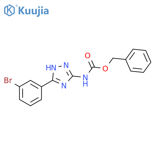 benzyl N-5-(3-bromophenyl)-4H-1,2,4-triazol-3-ylcarbamate structure