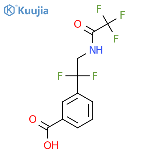 3-1,1-difluoro-2-(2,2,2-trifluoroacetamido)ethylbenzoic acid structure