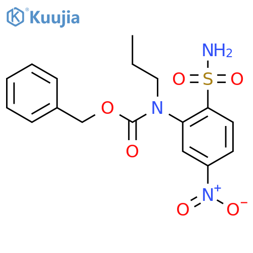 benzyl N-(5-nitro-2-sulfamoylphenyl)-N-propylcarbamate structure