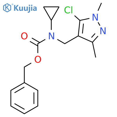 benzyl N-(5-chloro-1,3-dimethyl-1H-pyrazol-4-yl)methyl-N-cyclopropylcarbamate structure