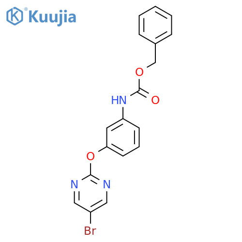 benzyl N-{3-(5-bromopyrimidin-2-yl)oxyphenyl}carbamate structure