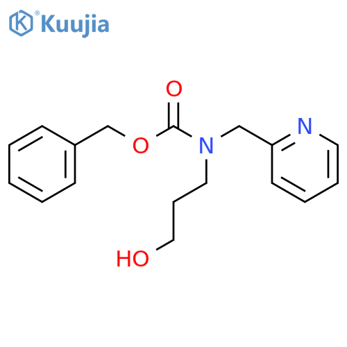 benzyl N-(3-hydroxypropyl)-N-(pyridin-2-yl)methylcarbamate structure